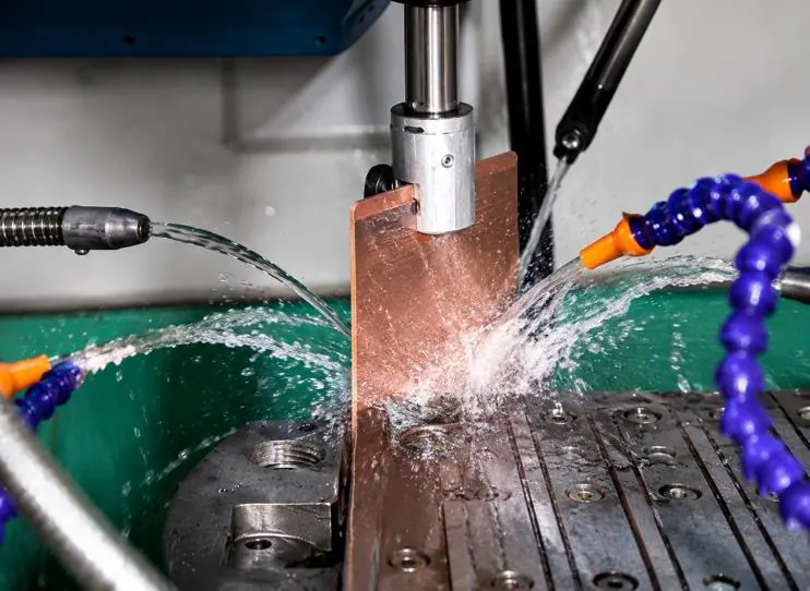 EDM machining of an injection mold tool in DAPY’s in-house tool room